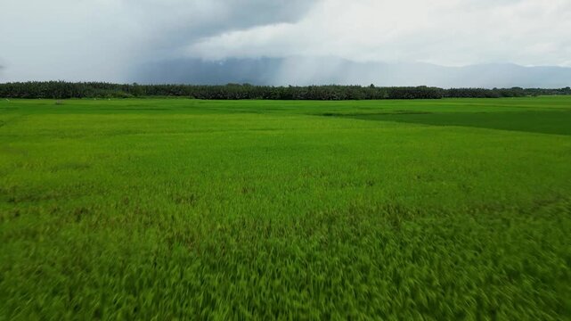 Right-side aerial view of Lual road highlighting long curves through green hills and open countryside landscapes in Quezon.