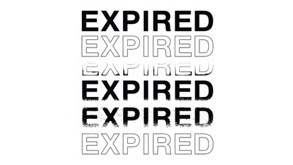 Obraz premium Expired Message: A visual representation of repeated 'Expired' text, creating a sense of urgency, warning, and finality. Ideal for themes of time, deadlines, and alerts.