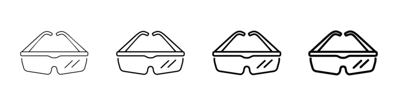 Safety glasses for eye protection and eye wear icon vector illustration