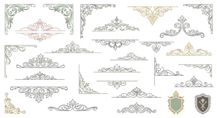 Vintage Ornate Borders and Corner Accents