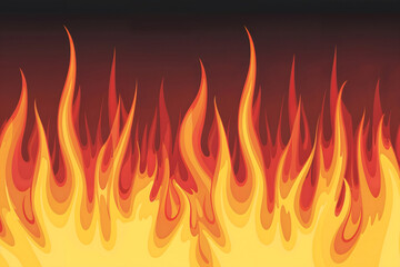 Intense burning fire flame abstract background with vibrant orange and red colors