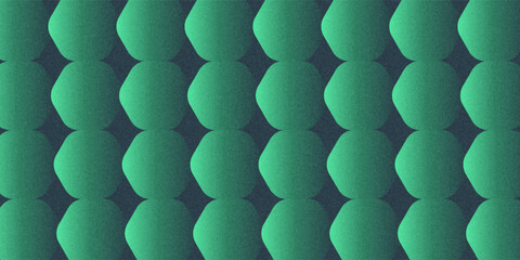 Fototapeta premium Octagons Grid Geometric Seamless Pattern Trend Vector Turquoise Abstract Background. Futuristic Sci-Fi Halftone Art Illustration. Repetitive Graphic Digital Abstraction Wallpaper Dot Work Texture