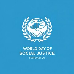 Fototapeta premium World day of social justice celebrated on february 20th with a symbolic logo