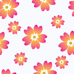 Seamless vintage floral pattern with delicate flowers and leaves for a decorative fabric textile fashion print or wallpaper design