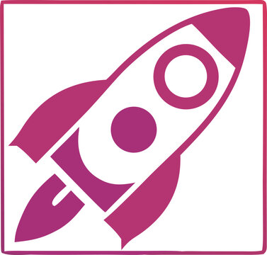 soaring towards Future: A stylized rocket design suggesting the idea of launching into the future