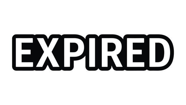 Expired: A bold message EXPIRED stands out, it emphasizes the passing of validity.