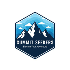 Obraz premium Summit Seekers Logo Mountain Adventure Emblem.