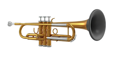 Obraz premium Golden Trumpet with Black Bell