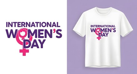 International women's day t shirt design and logo