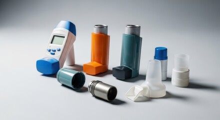 Asthma inhalers and spacers for respiratory health care