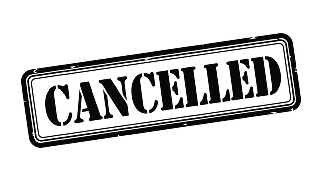 Cancellation Stamp: A bold stamp declares a definitive cancellation, its stark design conveying a message of cessation and finality.