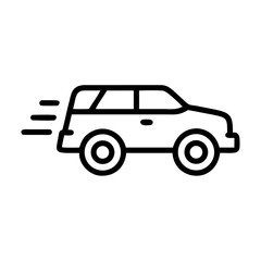 Fototapeta premium Speeding Suv Off Road Vehicle icon for web and graphic design