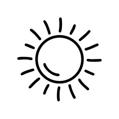 Sun Simple Sun Icon With Rays icon for web and graphic design