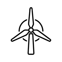 Three Blade Turbine icon for web and graphic design