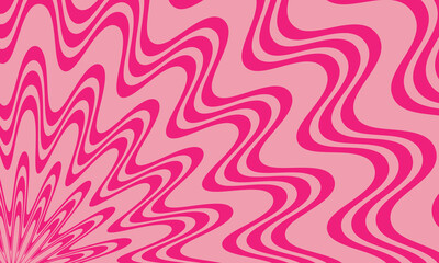 abstract pink colour arc sunbrust wave diagonal line pattern for banner poster background and with light pink background