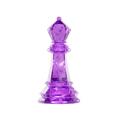Crystal Purple Chess Bishop Piece