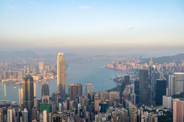 ヴィクトリアピークからの夕景