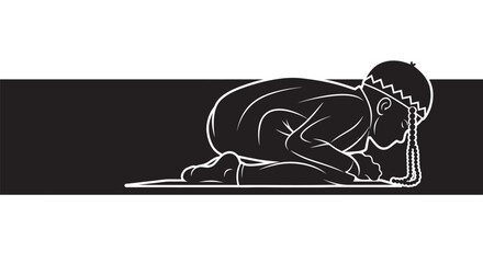 Woman practicing yoga in downward dog pose on black background with copy space