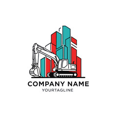 Obraz premium Excavator Machinery Heavy Equipment Construction Vehicle.