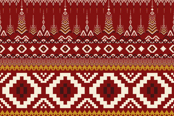 Design vector art. Abstract geometric cross stitch ethnic pattern