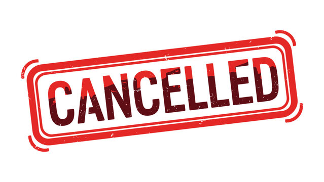 Cancellation Stamp: A bold red Cancelled stamp, diagonally positioned, conveys a clear message of termination. The design, with its crisp lines and bold font, speaks volumes about nullification.