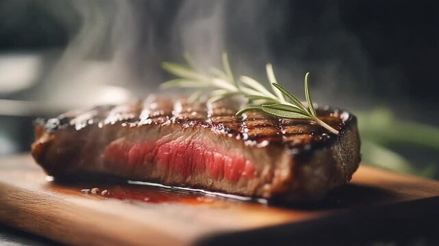 Close-up of a gourmet meal with steak