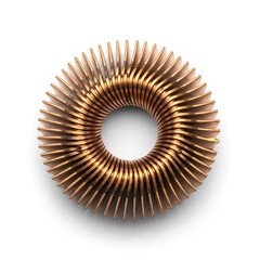 Isolated Copper Circular Cooling Fin Component