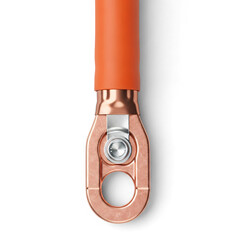 Realistic Close-Up of Electrical Cable Terminal Connector