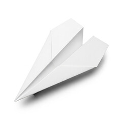 Isolated White Paper Airplane Object