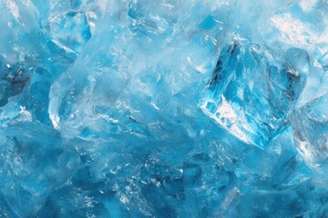 Azure Crystals Frozen Jewels Macro Blue Ice Texture Abstract Arctic Beauty Cool Serenity Glittering Glacial Landscape Close-Up Nature's Icy Art