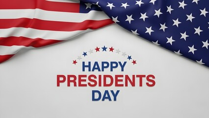 Obraz premium Happy presidents day celebrations with american flags and patriotic spirit