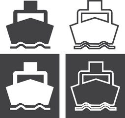 Hand Drawn Ship Icon, Doodle Boat Illustration © Mahmuda