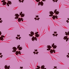 beautiful digital flower allover seamless design vector pattern ethnic
