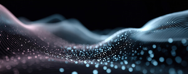 Digital background perfect for tech processes, neural networks, artificial intelligence, data transfer and encryption, digital archives, sound and graphic presentations, science, education, etc.