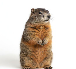 Fototapeta premium ground squirrel on a white background