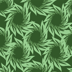 seamless pattern with green leaves
