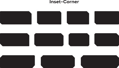 Geometric inset corner panels for SaaS and dashboard UI components