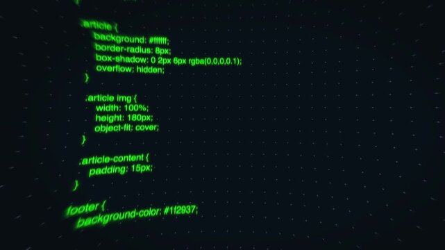 Cybersecurity Themed Animation Scene, Advanced Interface With Cascading HTML And CSS Visual Effects