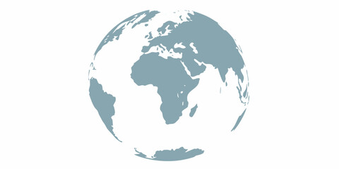 Stylized depiction of earth showing africa and europe continents © Lalin