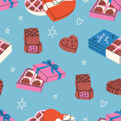 Various chocolate seamless pattern