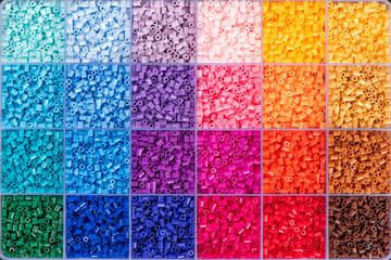colorful plastic polymer granules background