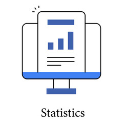 Fototapeta premium Statistics Icon Representing Data Analysis Charts And Analytical Insights