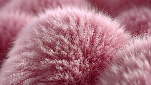 Soft pink fluffy fur texture background.