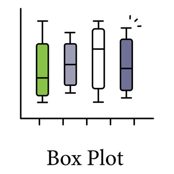 Box Plot Icon For Data Visualization And Statistical Distribution Analysis