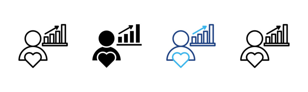 Customer Orientation icon set multiple style collection