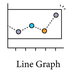 Line Graph Icon Illustrating Trend Analysis And Data Performance Over Time