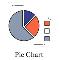 Pie Chart Icon For Business Analytics And Percentage Data Visualization