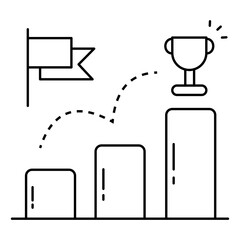 Reach Goal Icon Symbolizing Achievement Motivation And Business Success