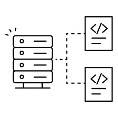Data Architecture Icon Representing Digital Data Framework And System Design