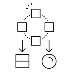 Data Modeling Icon Representing Database Structure